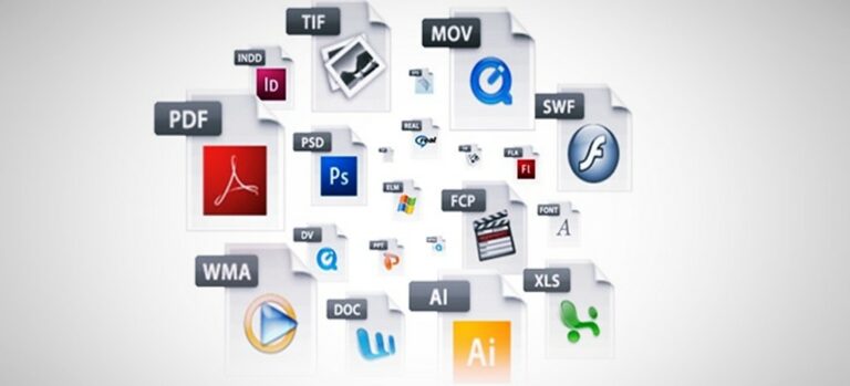 formats numériques avec différents types d'extensions